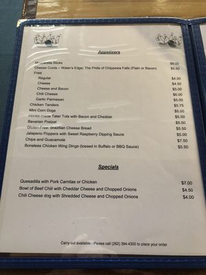 Menu photo 2 10 Pin Pub Walworth, WI