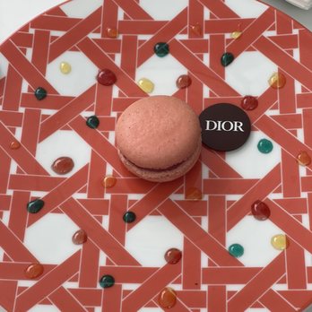 Dior Cafe - Raspberry macaroon with lychee sauce - Coffee & Tea Near Me - Miami, Florida Dior Cafe - Raspberry macaroon with lychee sauce - Coffee & Tea Near Me - Miami, Florida