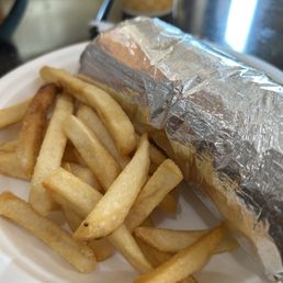 Fries and burrito Fries and burrito