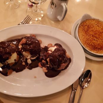Au Pied de Cochon - Profiteroles and creme brulee - Seafood Near Me - Paris, 75