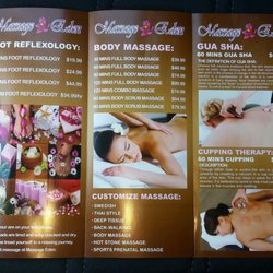 Massage Eden - List of services