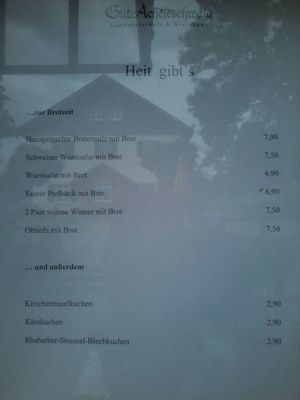 Menu photo 1 Wirtshaus Acheleschwaig Saulgrub, BY