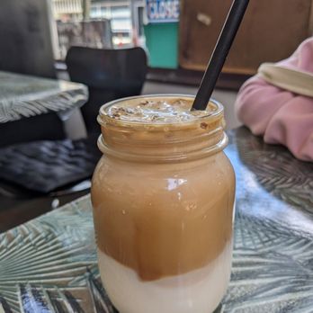 The Hide Out Cafe - Iced latte - 2 pumps sugar with whole milk - Coffee & Tea Near Me - New Westminster, British Columbia