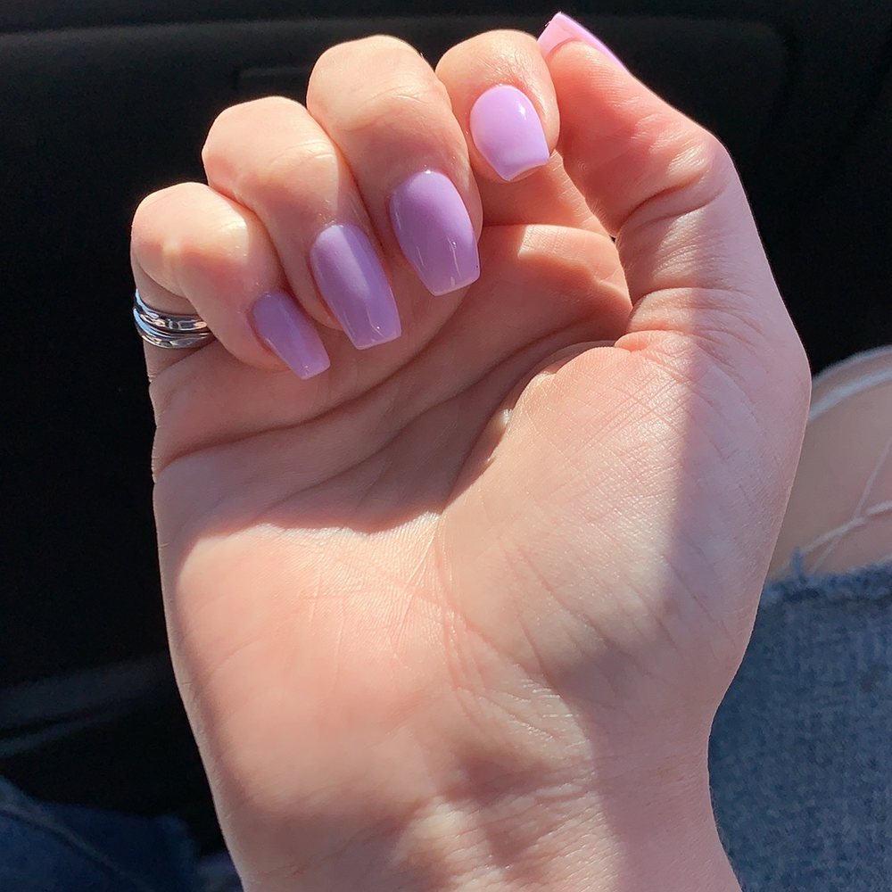 The Nail Logic - purple gel painted nails with dip - Nail Salons Near Me - Gilbert, Arizona The Nail Logic - purple gel painted nails with dip - Nail Salons Near Me - Gilbert, Arizona