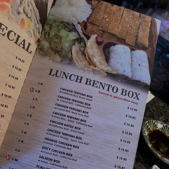 Koya Sushi - Lunch bento menu - Sushi Bars Near Me - Norco, California Koya Sushi - Lunch bento menu - Sushi Bars Near Me - Norco, California