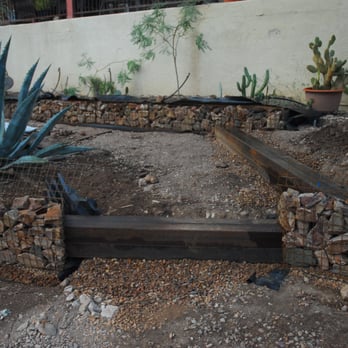 Sonoran Landscape Materials - Coronado Brow rip-rap in my new Gabion Baskets. - Nurseries & Gardening Near Me - Tucson, Arizona Sonoran Landscape Materials - Coronado Brow rip-rap in my new Gabion Baskets. - Nurseries & Gardening Near Me - Tucson, Arizona