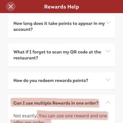 Wendy's - Policy that states you can use one reward AND one offer per order.