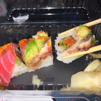 Kansai - Go Go Roll w/ Spicy Mayo and Wasabi sauce on the side.. - Japanese Near Me - Oakland, California Kansai - Go Go Roll w/ Spicy Mayo and Wasabi sauce on the side.. - Japanese Near Me - Oakland, California