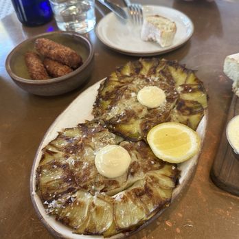 Valentina - Artichoke. Get it!! Croquettes to the side. - Seafood Near Me - Encinitas, California Valentina - Artichoke. Get it!! Croquettes to the side. - Seafood Near Me - Encinitas, California
