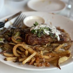 The Pearl Kitchen & Bar - New York strip + frites  So amazing. One of the best meals I've had since we've moved to bluffton. Definitely recommend