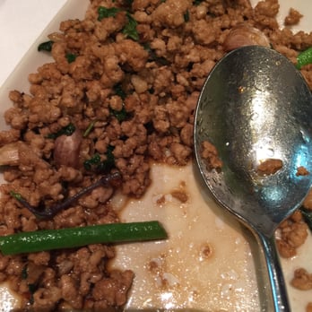 金不換泰國餐廳 - Minced pork and hot basil. Over seasoned with Soy and MSG. - Thai Near Me - Hong Kong, HK