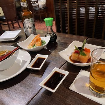 Ichi Sushi - Mix vegetables Soup and shrimp sashimi - Japanese Near Me - Brooklyn, New York Ichi Sushi - Mix vegetables Soup and shrimp sashimi - Japanese Near Me - Brooklyn, New York