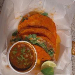 3 Reyes - Birria tacos were amazing!!! So flavorful and the shells weren't soggy. The consume was chefs kiss as well!