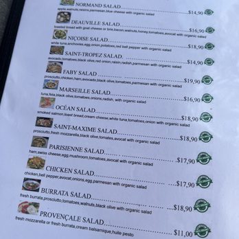 Chez Faby - Menu - French Near Me - Tampa, Florida