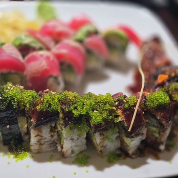 Sakura Sushi - Dragon Roll with Spicy Tuna and Hawaiian Roll - Laotian Near Me - Albuquerque, New Mexico
