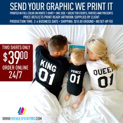 Mendez Printing - TWO T-SHIRT DTG $39.00 ORDER ONLINE 24/7
