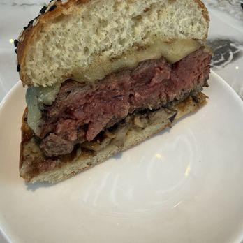Prime and Providence - BLACK LABEL BURGER 8oz filet mignon chopped and grilled, raclette, mushroom, burger sauce, sesame bun. - Seafood Near Me - West Des Moines, Iowa Prime and Providence - BLACK LABEL BURGER 8oz filet mignon chopped and grilled, raclette, mushroom, burger sauce, sesame bun. - Seafood Near Me - West Des Moines, Iowa