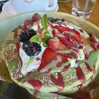 Concha's Cafe - Matcha pancakes - Breakfast & Brunch Near Me - Montebello, California Concha's Cafe - Matcha pancakes - Breakfast & Brunch Near Me - Montebello, California