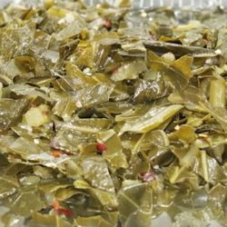 Smoke and Soul Catering - Seasoned "vegetarian" colored greens.