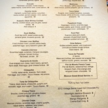 Tzuco - Brunch menu - Mexican Near Me - Chicago, Illinois