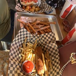 Corn Dog, Funnel Fries, & a custom dog Corn Dog, Funnel Fries, & a custom dog