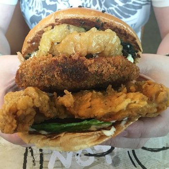 On It Burgers - Fun G burger with added chicken - Burgers Near Me - Abbotsford, VIC