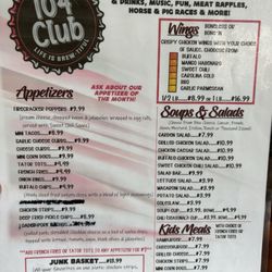 Brink's 104 - July 2026 Menu front page