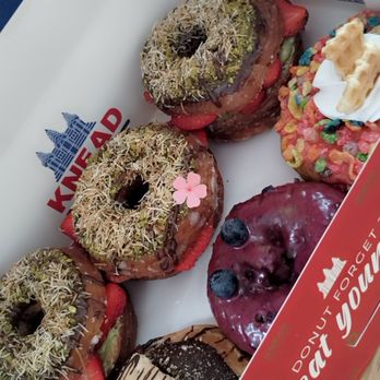 Knead Donuts & Tea - 6 Dozens Blueberry Donut Fruitty Pebbles Donut Smores Dubai Strawberry Donut - Donuts Near Me - Long Beach, California Knead Donuts & Tea - 6 Dozens Blueberry Donut Fruitty Pebbles Donut Smores Dubai Strawberry Donut - Donuts Near Me - Long Beach, California