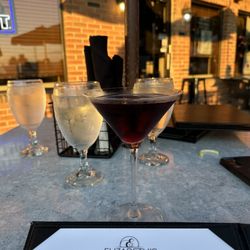 Purple pear martini