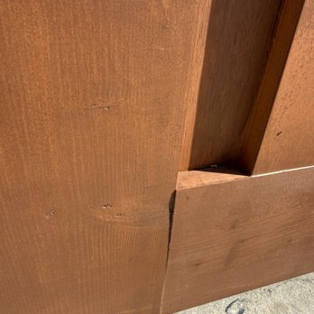 American Home Solutions - Not aligned well. We had to sand down multiple joints before re-staining - General Contractors Near Me