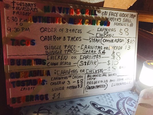 Menu photo 7 Mayita's Grill Honolulu, HI Menu photo 7 Mayita's Grill Honolulu, HI