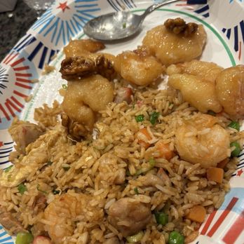 China One - 82. House Fried Rice and Honey Walnut Shrimp. - Chinese Near Me - Fontana, California