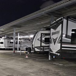 Safeguard 2 Mini Storage - New RV area at night