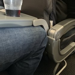 American Airlines - That's how much leg room I get my knees are killing me