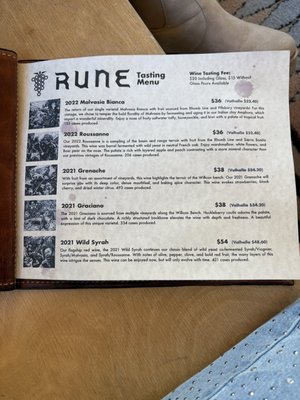 Menu photo 5 Rune Wines Sonoita, AZ Menu photo 5 Rune Wines Sonoita, AZ