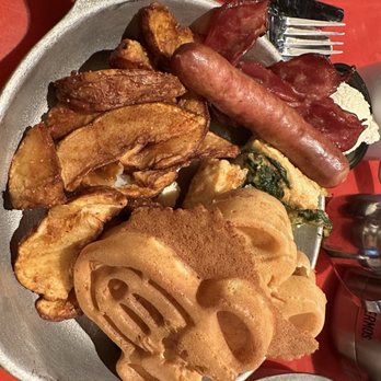 Whispering Canyon Cafe - Mickey waffles and fixins - Barbeque Near Me - Lake Buena Vista, Florida