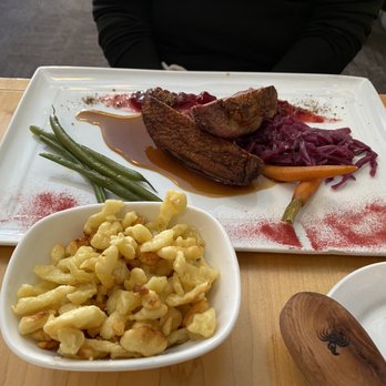 SKADI - Duck Breast with Spaetzel - Modern European Near Me - Mammoth Lakes, California SKADI - Duck Breast with Spaetzel - Modern European Near Me - Mammoth Lakes, California