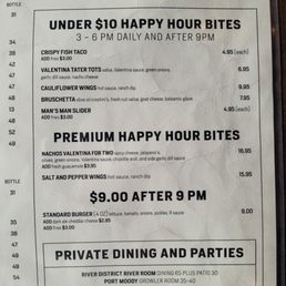 Happy hour menu 2024 Happy hour menu 2024