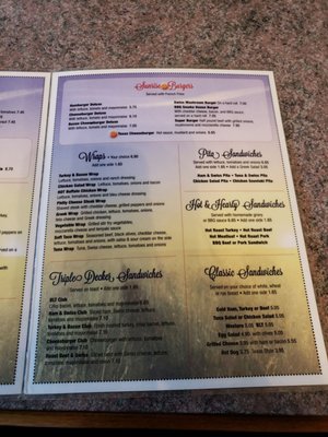Menu photo 1 Sunrise Restaurant Dansville, NY Menu photo 1 Sunrise Restaurant Dansville, NY
