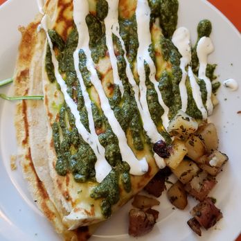 Hangar Cafe - Turkey Pesto savory Crepe - Breakfast & Brunch Near Me - Seattle, Washington