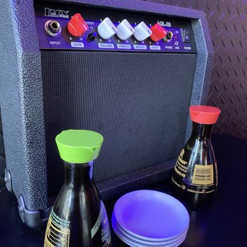 Rock N Roll Sushi - "Amp" at the table for decoration - Japanese Near Me - Owensboro, Kentucky Rock N Roll Sushi - "Amp" at the table for decoration - Japanese Near Me - Owensboro, Kentucky