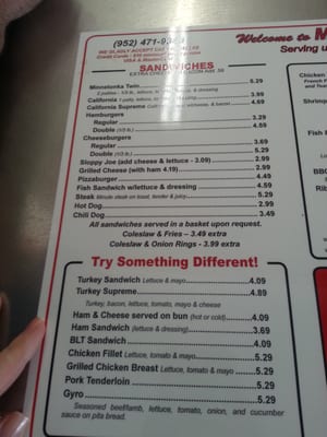 Menu photo 2 Minnetonka Drive-In Restaurant Spring Park, MN Menu photo 2 Minnetonka Drive-In Restaurant Spring Park, MN