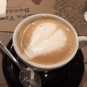 Bocanáriz - Decaf cappuccino.  Not instant decaf, but brewed.  Hmmmm! - Wine Bars Near Me - Santiago, RM