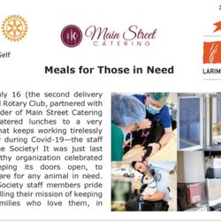 Main Street Catering - Helping during Covid