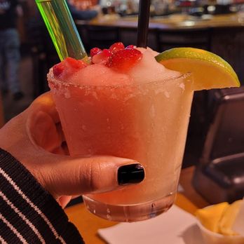 Texas Roadhouse - Strawberry banana margarita with a shot of patron - Steakhouses Near Me - Avon, Indiana Texas Roadhouse - Strawberry banana margarita with a shot of patron - Steakhouses Near Me - Avon, Indiana