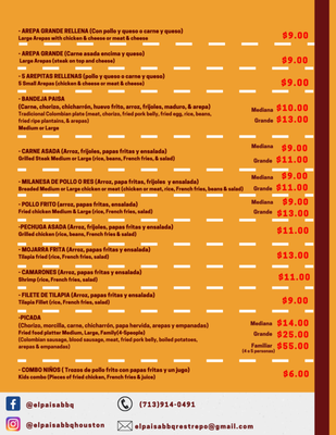 Menu photo 2 El Paisa Bbq Houston, TX