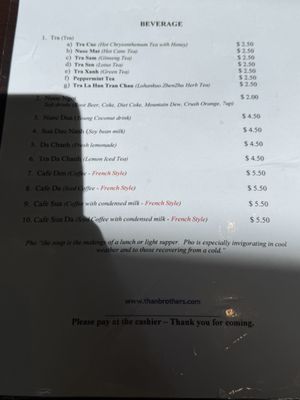 Menu photo 1 Pho Than Brothers Seattle, WA Menu photo 1 Pho Than Brothers Seattle, WA