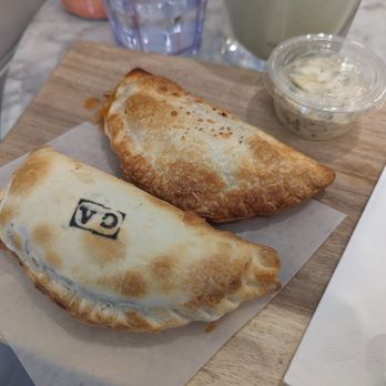 Take It Easy Roasters - Guava Cheese & Garlic Shrimp Empanadas - Bakeries Near Me - Las Vegas, Nevada Take It Easy Roasters - Guava Cheese & Garlic Shrimp Empanadas - Bakeries Near Me - Las Vegas, Nevada
