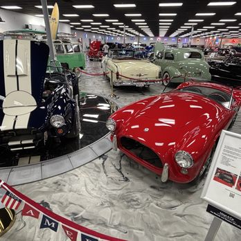 Martin Auto Museum & Event Center - 427 Shelby Cobra (blue & white) and 1959 AC Ace Bristol Roadster (red) - Museums Near Me - Glendale, Arizona