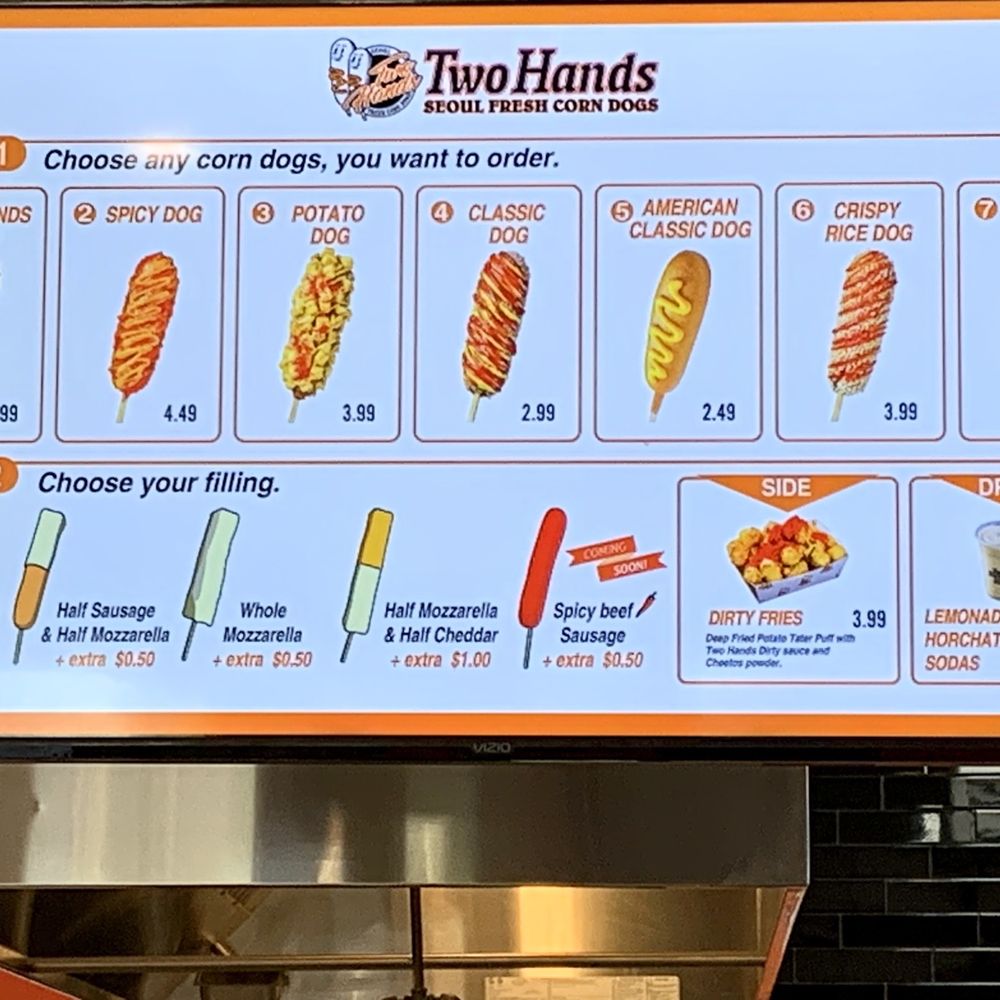 Two Hands Corn Dogs - Menu/Order Process (June 2021) - Korean Near Me - Torrance, California Two Hands Corn Dogs - Menu/Order Process (June 2021) - Korean Near Me - Torrance, California
